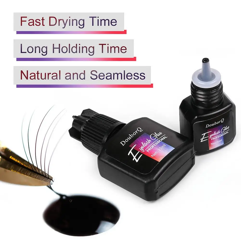 5ml Extra Strong Eyelash Extension Glue 1-2 Seconds Fast Drying Black Eyelashes Glue Pro Lash Glue Black Adhesive