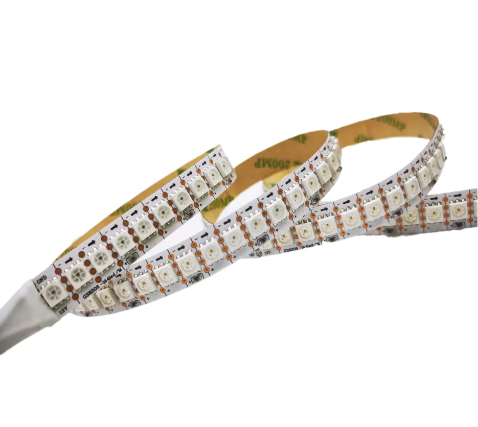 

GS8208 5050SMD RGB Addressable led pixel strip ,Black/White PCB 144 Pixels/Leds/m DC12V