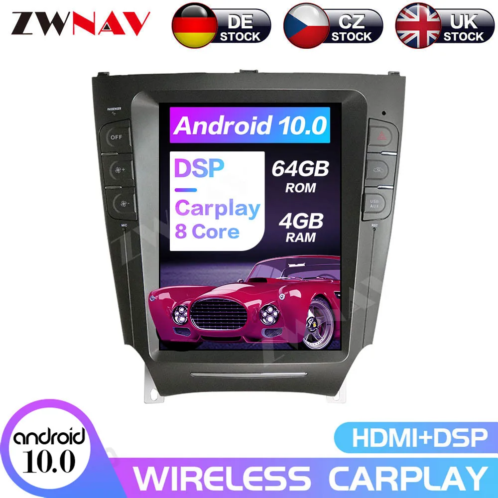 Tesla Android 10 DSP CARPLAY Car Radio For IS250 IS300 IS200 IS220 IS350 2005 + GPS Navigation Car 4G Stereo Video