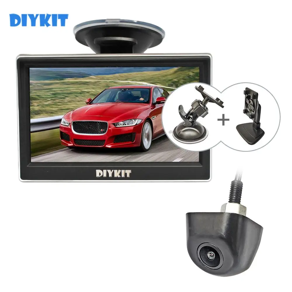 DIYKIT 5inch IPS AHD Monitor 1920*1080P HD 170 Degree Starlight Night Vision Backup Camera Vehicle Reverse for Car SUV MPV RV