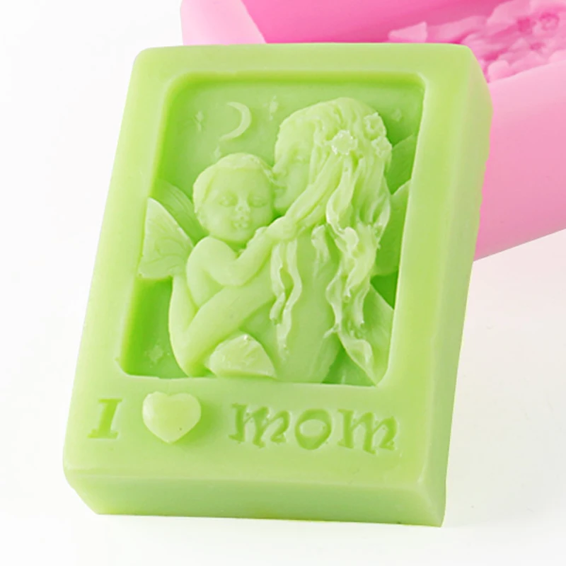 Baby Mother Silicone Soap molds baby soap Love Mom Craft Art Silicone Soap Mold Craft Molds Art Silicone Soap Craft Molds DIY