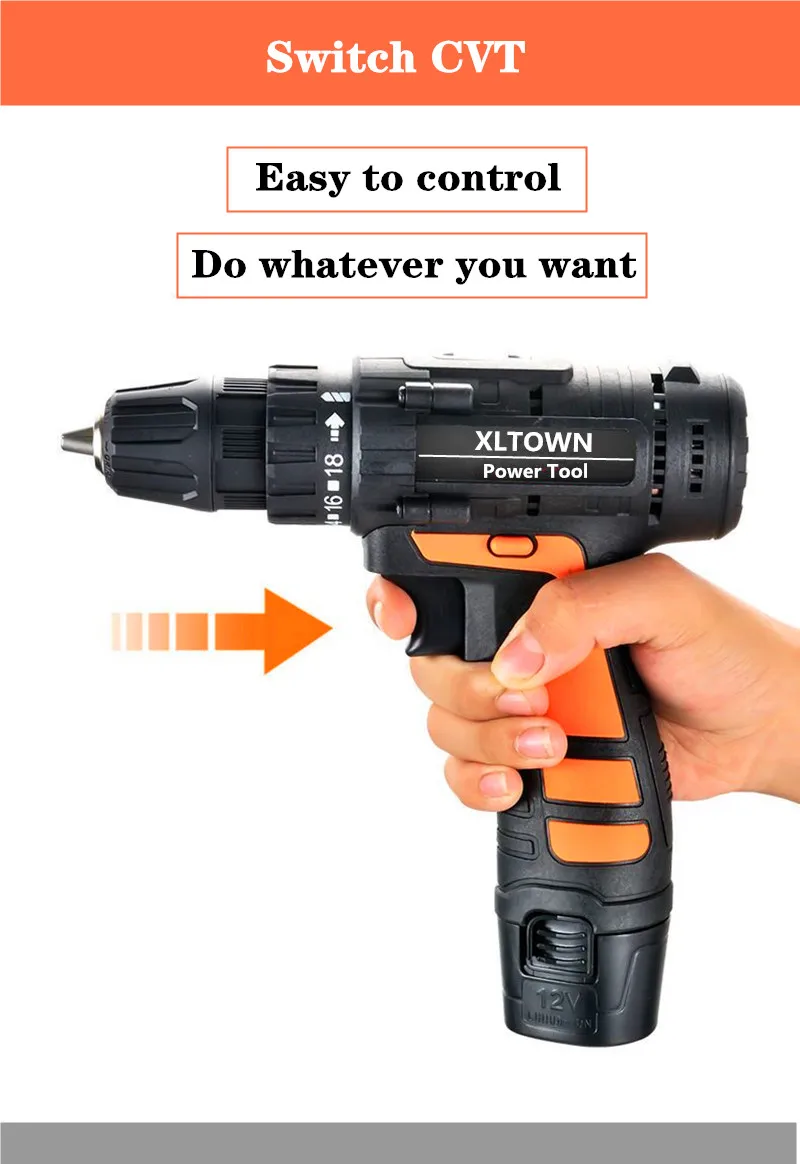 16.8/25V Household Electric Screwdriver Powerful Power Hand Drill Electric Screw Removal Power Tool Rechargeable Lithium Battery