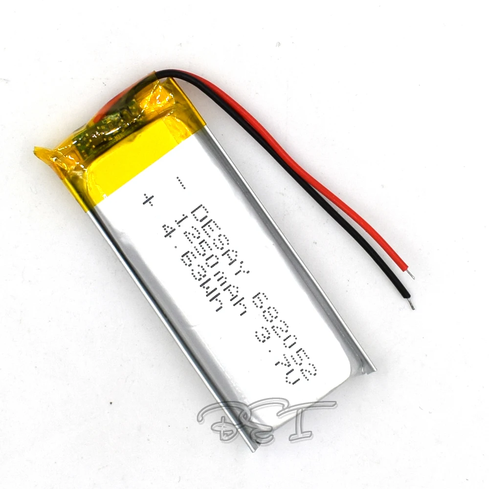 5Pcs 3.7V 682052 With Protective Plate 1250mAh Rechargeable Polymer Lithium Battery For PSP Navigation Ebook Core Li-ion Cell