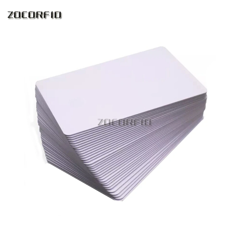 100PCS/lot Blank Printable PVC Plastic Photo id White PVC Card for ID card printer