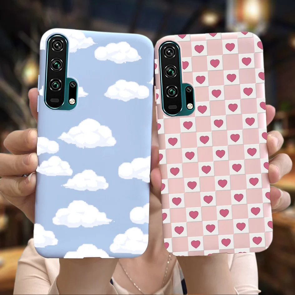 For Honor 20 Case For Honor 20 Pro YAL-AL10 Cover Cute Cartoon Cat Painted Phone Case For Honor20 20Pro YAL-L21 Soft Bumper Capa