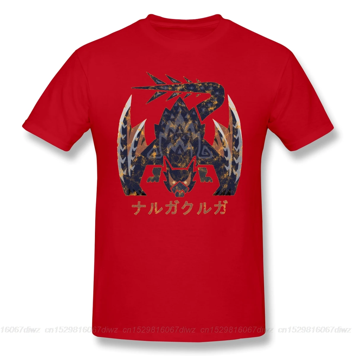 New summer T Shirt World Iceborne Nargacuga Kanji T-Shirt 100 Percent Cotton monster hunter ARPG PS4 GAME PLAYER