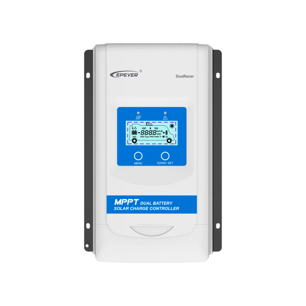 EPEVER New Dual Battery MPPT Solar Controller 10A 20A 30A DuoRacer Battery solar charger Regulator DR2210N-DDS DR3210N-DDS 1206N