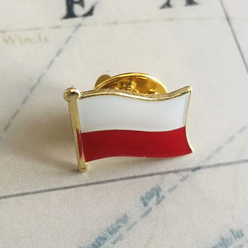 POLAND National Flag Embroidery Patches Badge Shield And Square Shape Pin One Set On The Cloth Armband   Backpack  Decoration