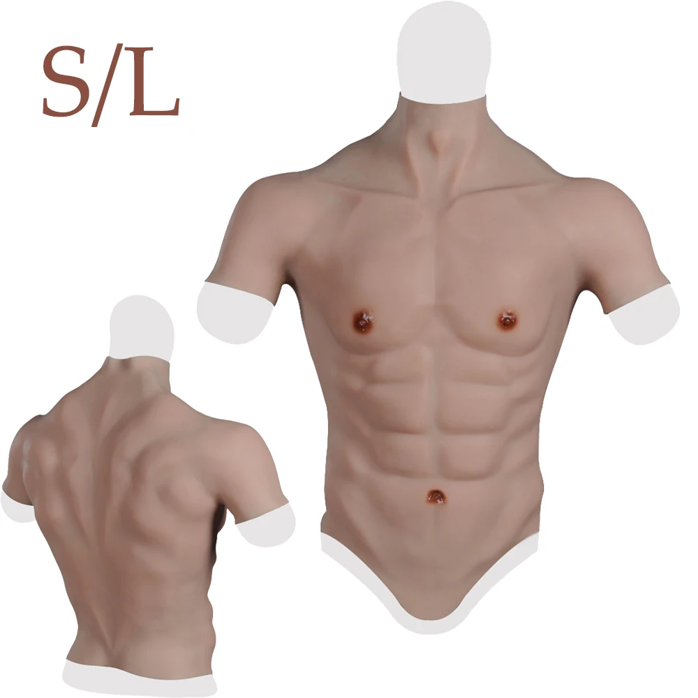 

SL Size Realistic Silicone Male Fake Chest Set Artificial Chest Muscle Abs Pectoral Muscle and Abs Strengthening Cosplay Custome