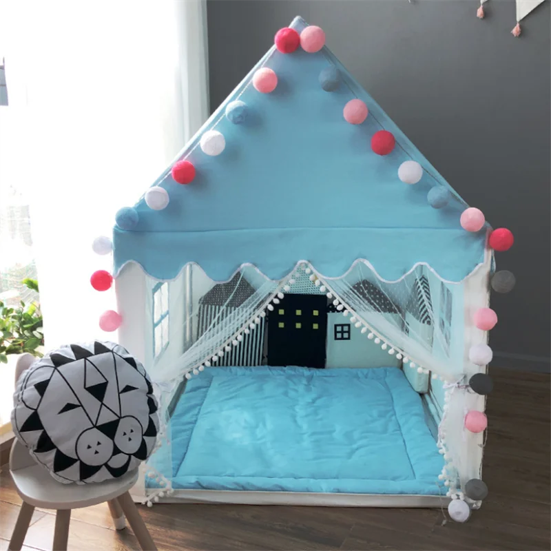 Three Colors Children\'s Games Tent Indoor Outdoor Play House Princess Tent Doll House Girls Boys Small House Castle Toys Tent