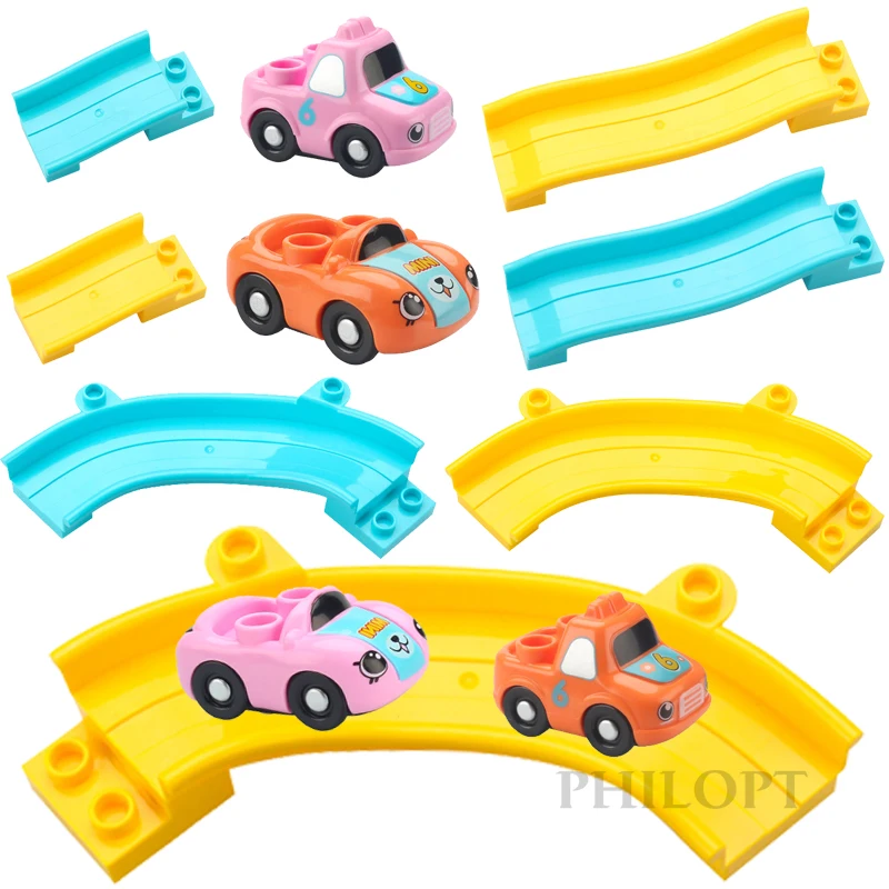 Big Size City Road Street Particle Base Plate Straight Curve Baseplates Board Building Blocks Sets Large Bricks Educational toys