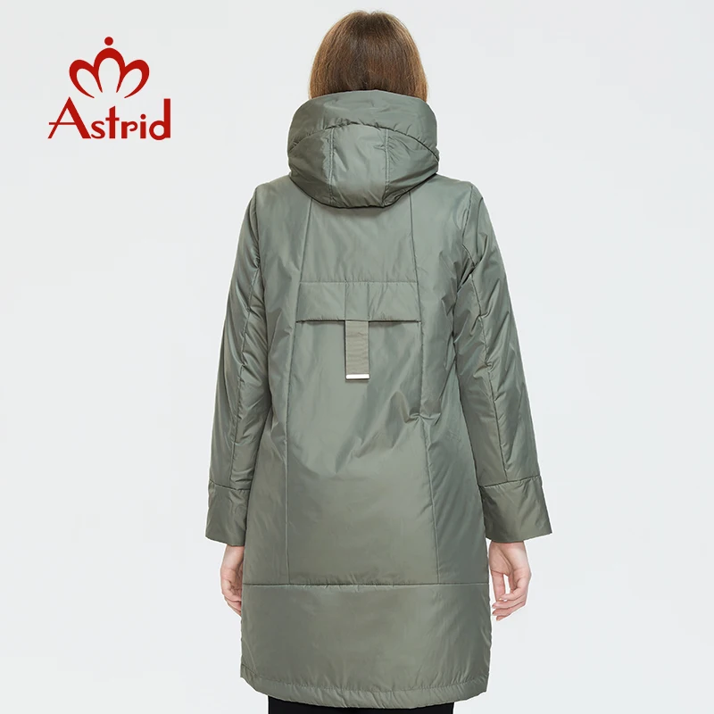 Astrid 2022 Neue Winterjacke Mittellanges Kapuzen-Design Oversize Mode Damen Daunenjacke warmer Parka Damenmantel AM-9726