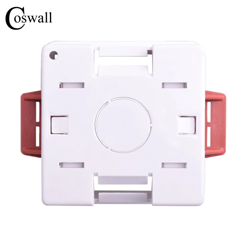 Coswall 1 Gang Dry Lining Box For Gypsum Board / Drywall / Plasterboad 46mm / 34mm Depth Wall Switch BOX Wall Socket Cassette