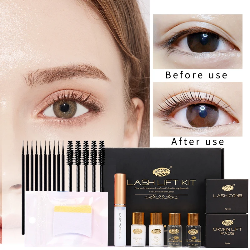 Drop shipping Fast Perm Mini Eyelash Kit Lashes lift Cilia Make Up Perming Lifting Growth Treatments Brushes Pads Beauty Tools