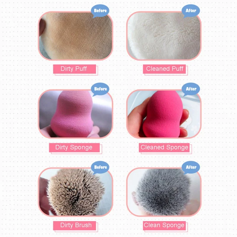 Make Up Set Makeup Powder Puff Cleanser Cosmetic Sponge  Makeup Brush Cleaning Liquid 50ml Beauty Makeup Set SC30