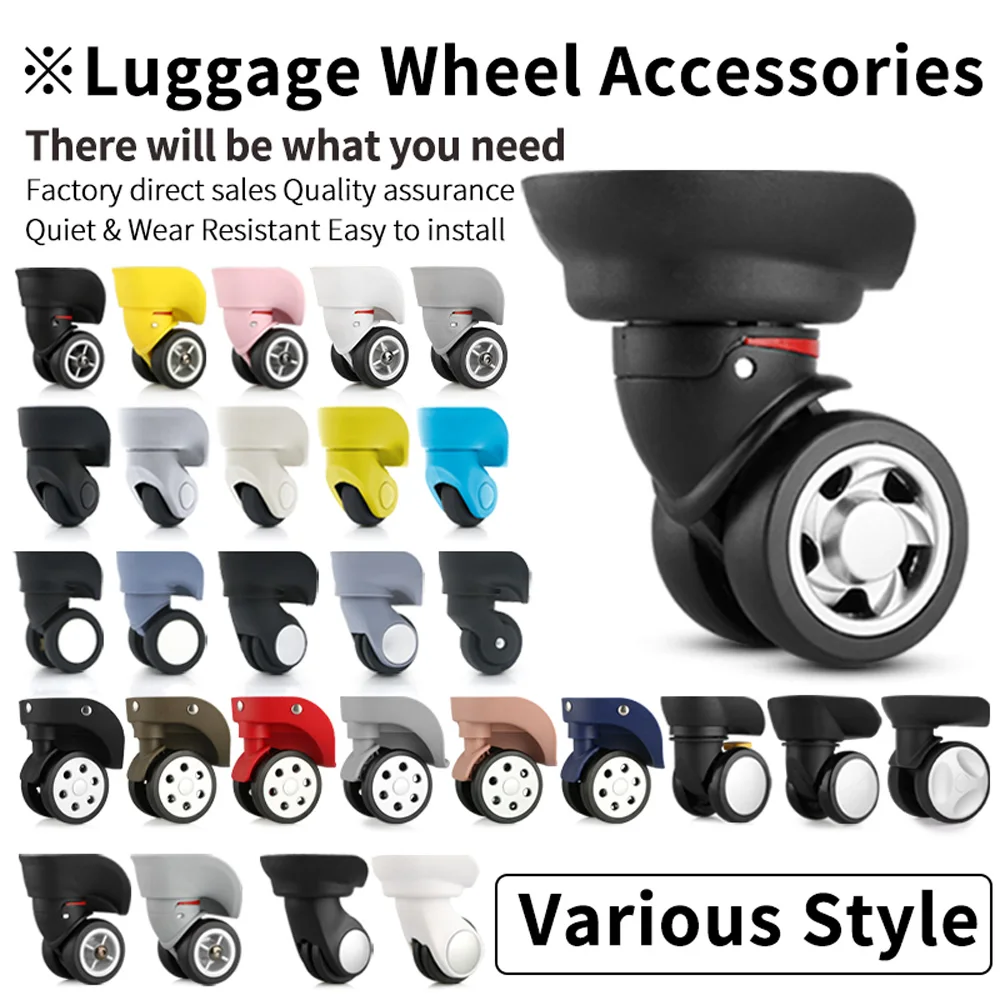 

High-quality suitcase cosmetic trolley accessories universal wheel rolling silent shock absorption wear-resistant caster parts