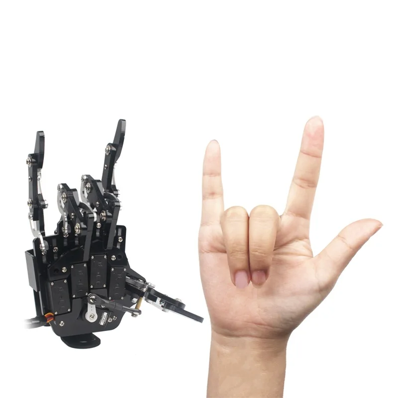 Hiwonder Uhand2.0 Five Finger Mechanical Arm Hand Claw Robot Kit Independent Movement Diy Anti-Blocking Steering Gear