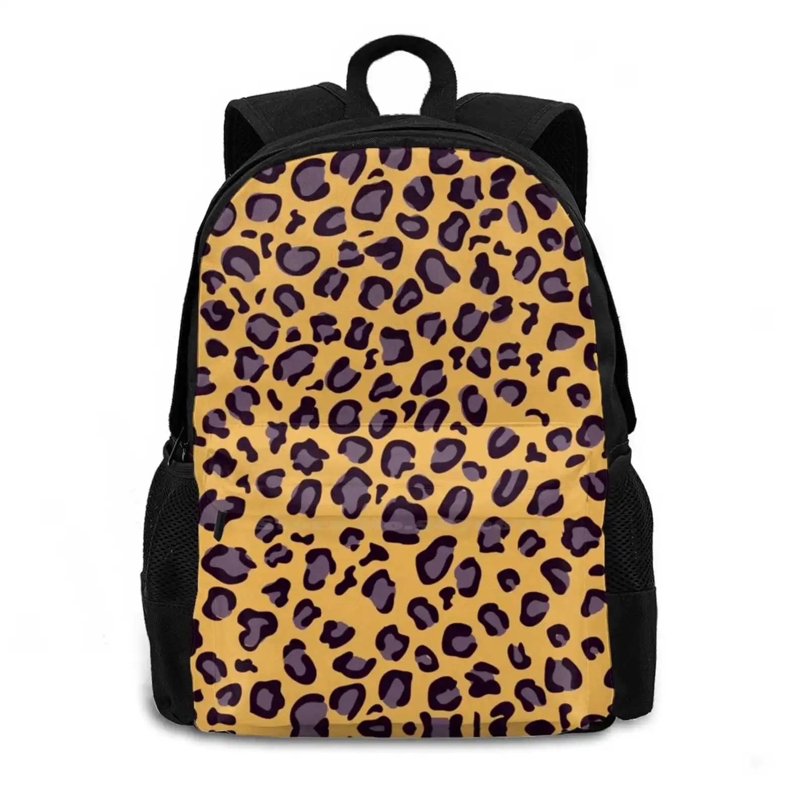 Cheetah-Faded Purple Large Capacity School Backpack Laptop Travel Bags Kapchi Hydro Curtain Toddler Masc Facial Covering