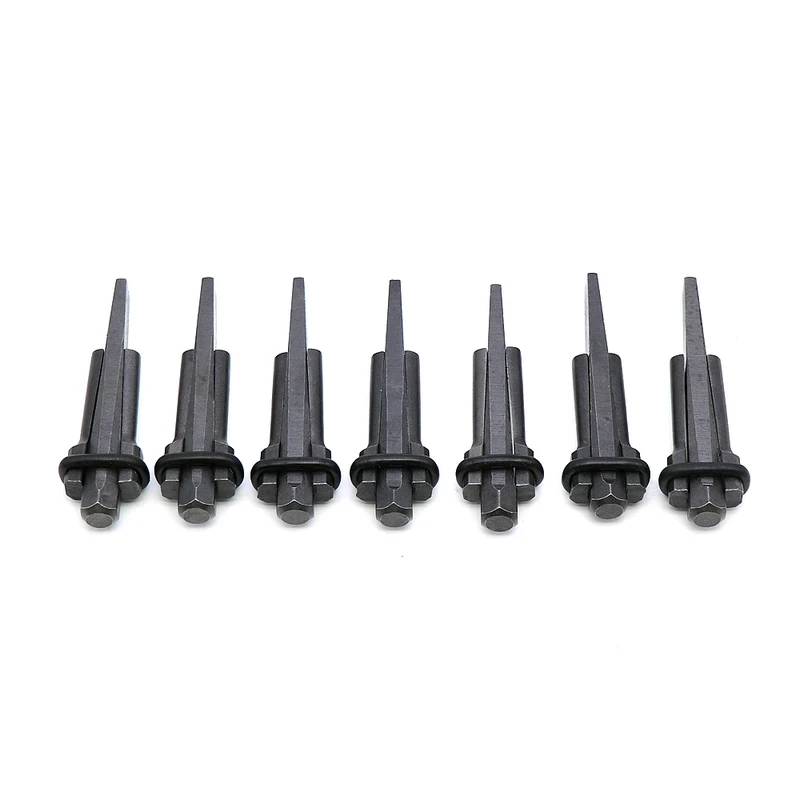 7PCS Industrial Grade Stone Splitter Metal Plug Wedges And Feathers Shims Wedge Metal Rock Splitter Manual Stone Splitting Tool