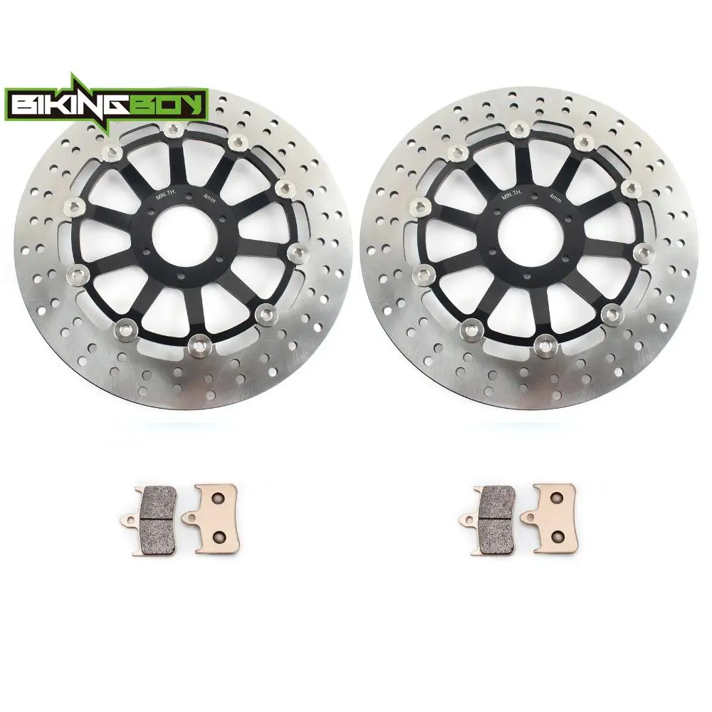 BIKINGBOY Front Brake Disks Discs Rotors Pads CBR900RR 94 95 96 97 VTR1000F Fire Storm 97-07 98 99 00 01 02 03 04 05 Super Hawk