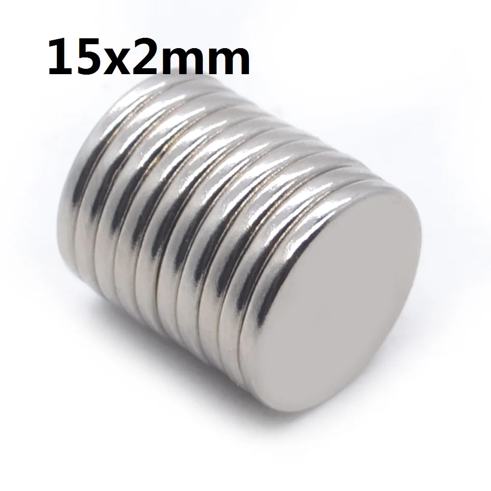 10/20/50/100Pcs 15x2 Neodymium Magnet 15mm x 2mm N35 NdFeB Round Super Powerful Strong Permanent Magnetic imanes Disc 30x30