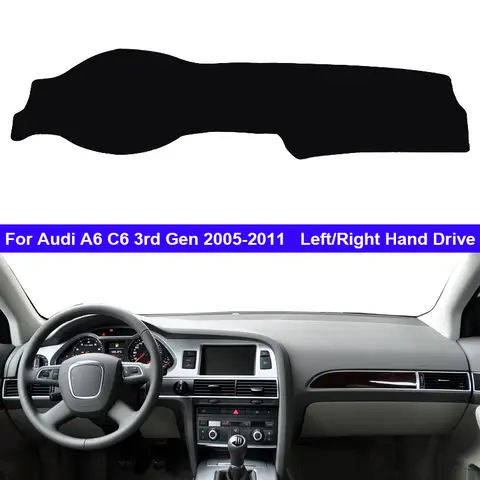 Audi A6 C6 3rd Gen 2005 - 2011 용 자동차 내부 대시 보드 커버 자동 대시 매트 카펫 Sun Shade Dashmat 2010 2009 2008 2007 2006