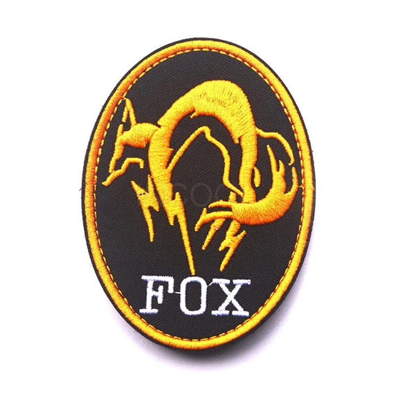 FOX PVC Embroidered Patches Tactical Military Patch Combat Rubber Embroidery Badges For Clothing Backpack Jackets