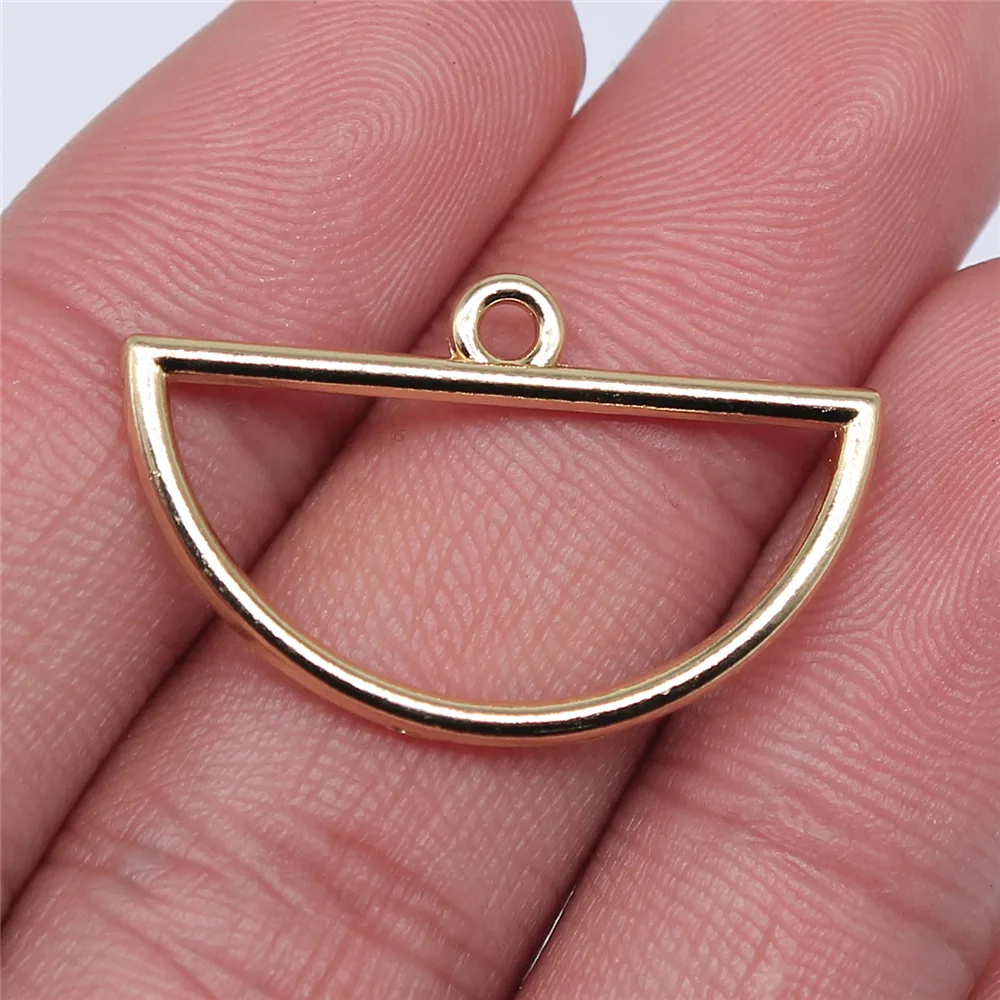 10pcs High Quality KC Gold Color Plated Geometry Charms For Earring Making Hollow Frame Bezel Border Molds UV Epoxy Resin Molds