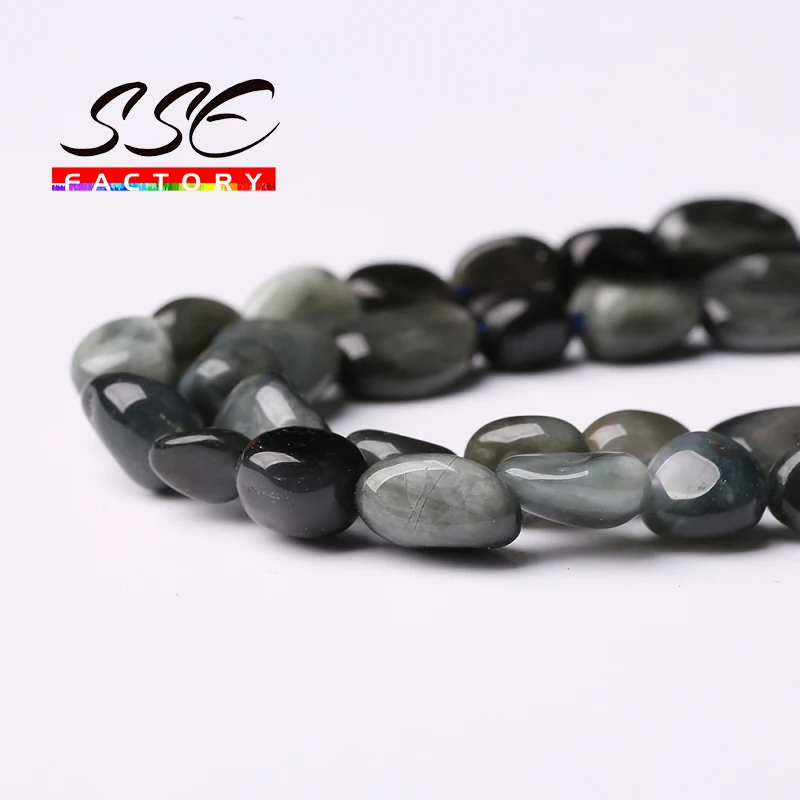 8-10mm Natural Irregular Gem Hawk Eye Stone Beads Round Loose Spacer Bead For Jewelry Making Diy Bracelet Accessories 15