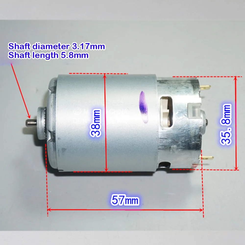 Mabuchi 550 Motor RS-550VC-7525 Electric DC 5V 12V 14V 7200RPM-21000RPM High Speed Large Torque Micro Motor for Power Tool Drill