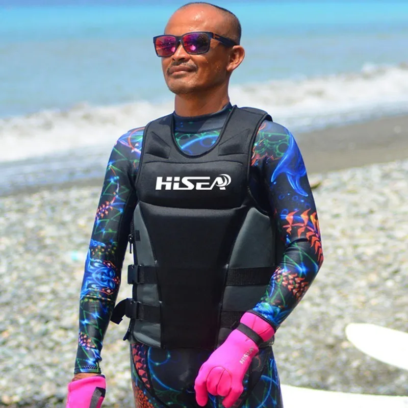 Grande Galleggiabilità Giubbotto Giubbotto Salvataggio Surf Pesca Nuoto In Neoprene Alla Deriva Giubbotto di Salvataggio Galleggiante Gilet Delle Donne Degli Uomini di Barca Motoscafo strumento