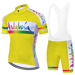2026 team ANDALUCIA cycling jersey men spain cycling clothing ​​20D gel summer quick dry short sleeve Bicycle clothes