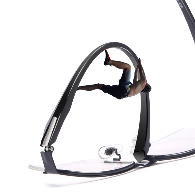 Gli uomini In Lega di Titanio Occhiali Telaio per il Maschio Eyewear Flessibile Templi Gambe IP Placcatura Elettrolitica Della Lega di Materiale