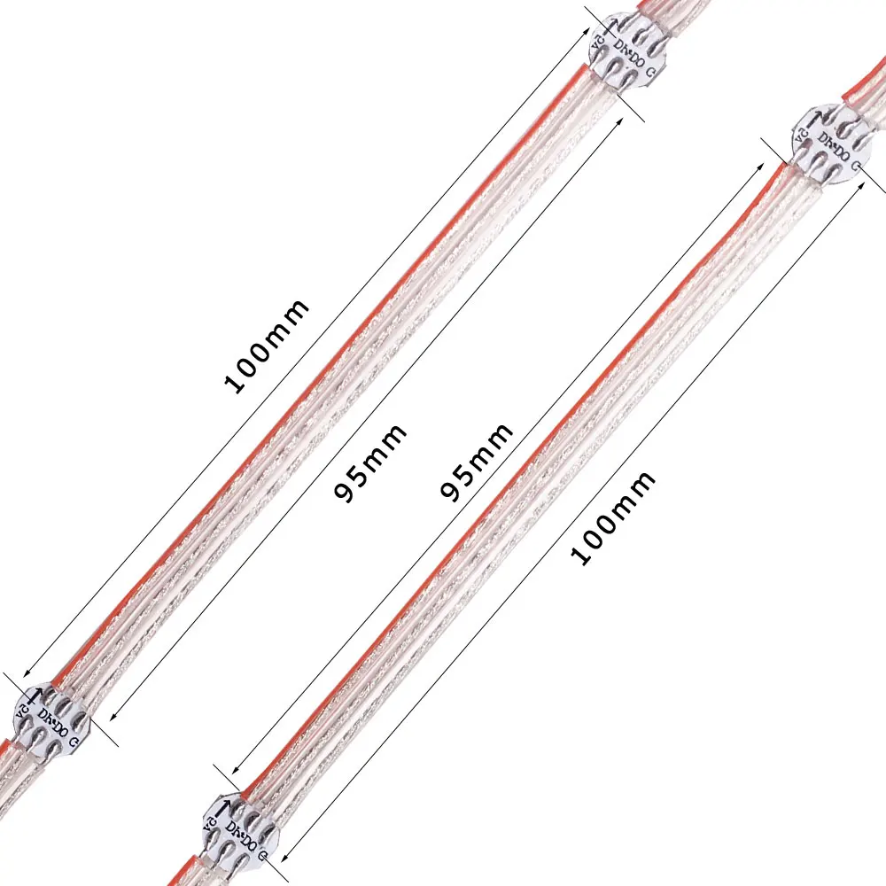 Imagem -02 - Pixels Pré-soldados Módulo Led Rgb com Dissipador Ws2812b Endereçável Individualmente dc 5v 10 25 50leds Corda