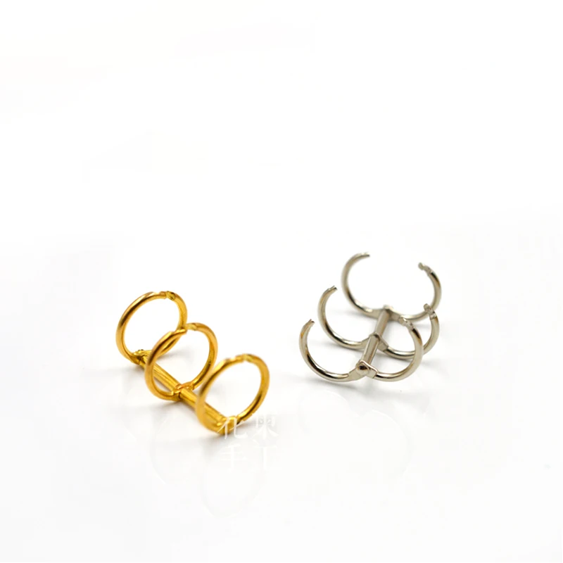 Notebook Three Ring Buckle Metal Alloy DIY Clip Ring Fastener For DIY Stationery Materials Craft