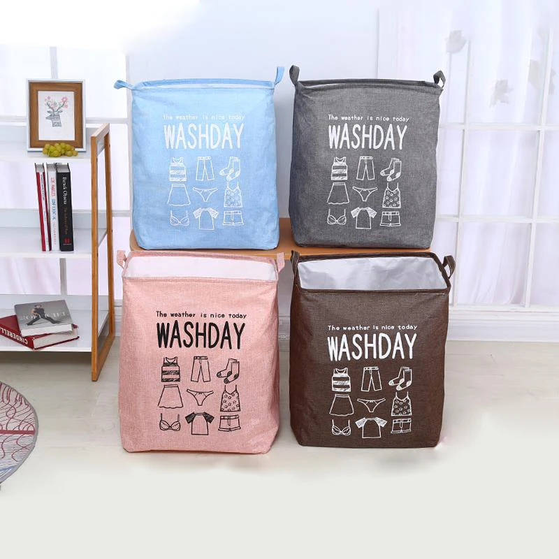 

Large Capacity Laundry Basket Dustproof Drawstring Storage Basket Clothes Toy Organizer Folding Storage Bags Home DIY Supplies