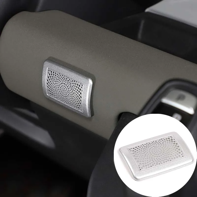 

Car Accessories Stainless Car Center Control Speaker Microphone Protection Cover Sticker For Land Rover Defender 90 110 2020-24