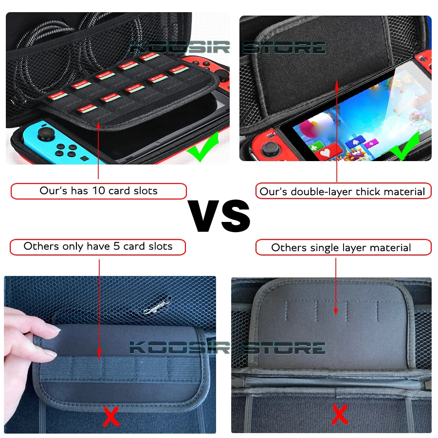 Nintendスイッチアクセサリーeva収納ハードケースコンソールキャリングバッグnitendo nintendoswitchポータブルトラベル · カバースイッチ