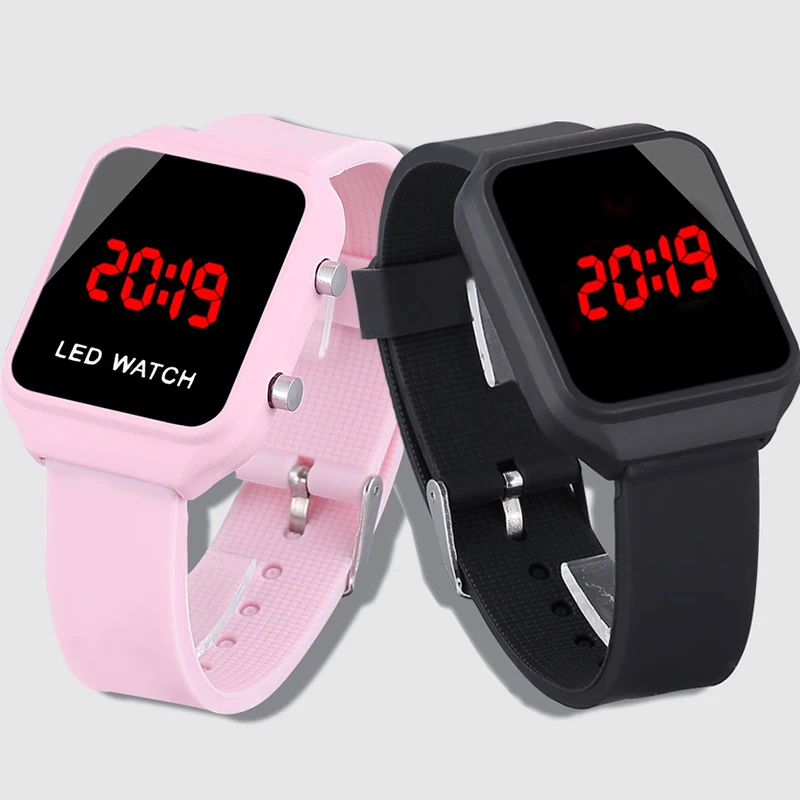 

Fashion Led Watch Digital Wristwatch Pink Watch Silicone Children Watches For Boys Reloj Ni o Kids Watches Girl Electronic Clock