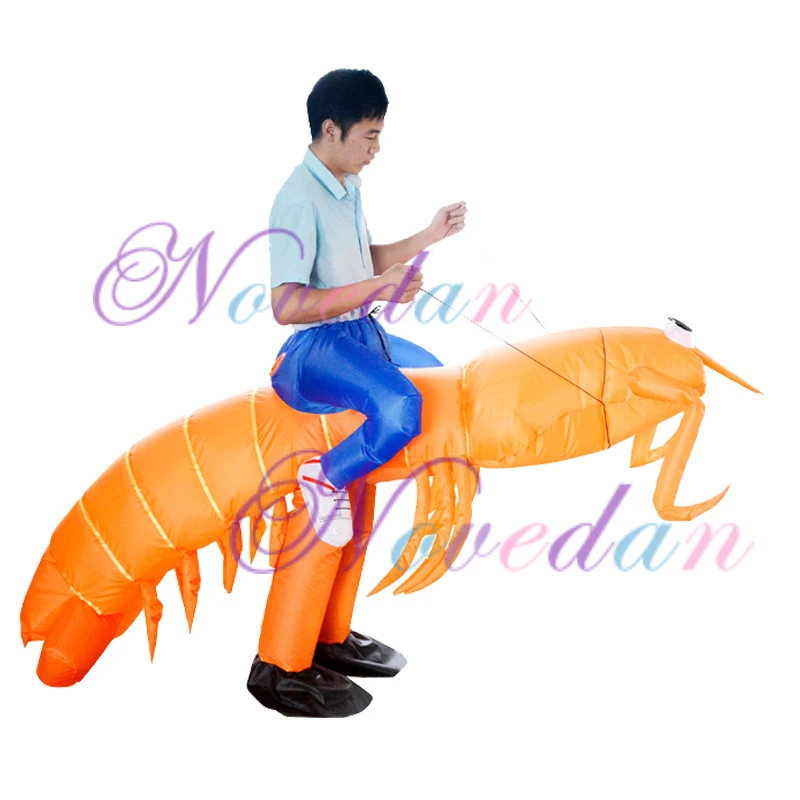 Inflatable Pippi Shrimp Costume Halloween Perform Festival Party Funny Anime Fancy Dress Inflatable Costume For Adult 150-195cm