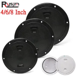 Non-slip 4/6/8 Inch Round Deck Cover Yacht Inspection Hole White Black Hatch Hand Hole Covers Inspection Work Cover Hatch