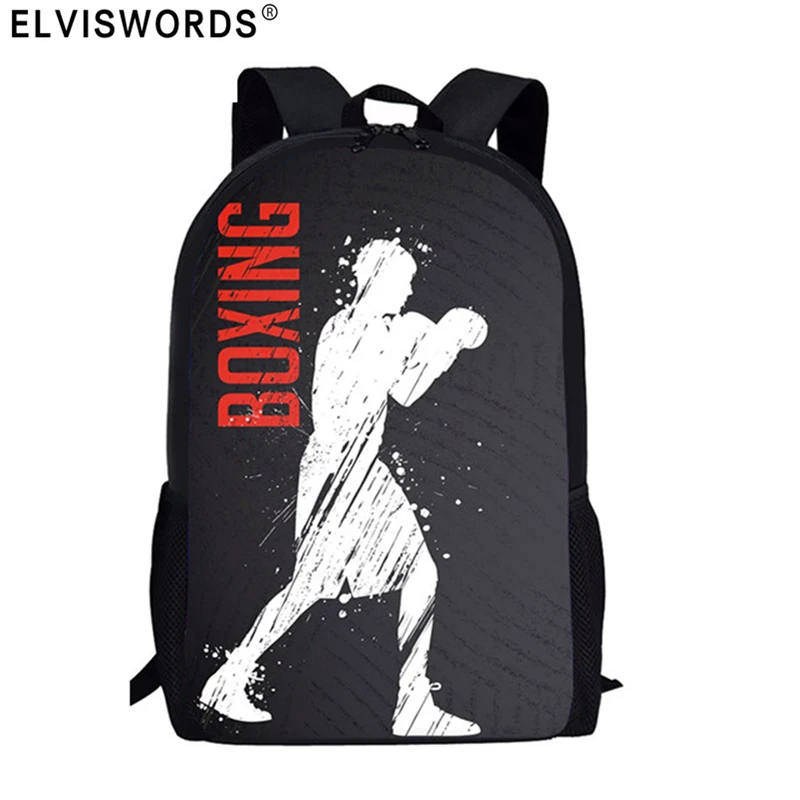 Elvispalavras mochilas ortopédicas, bolsa escolar legal para artes marciais para meninos e meninas, bolsa para livros de adolescentes, mochila casual