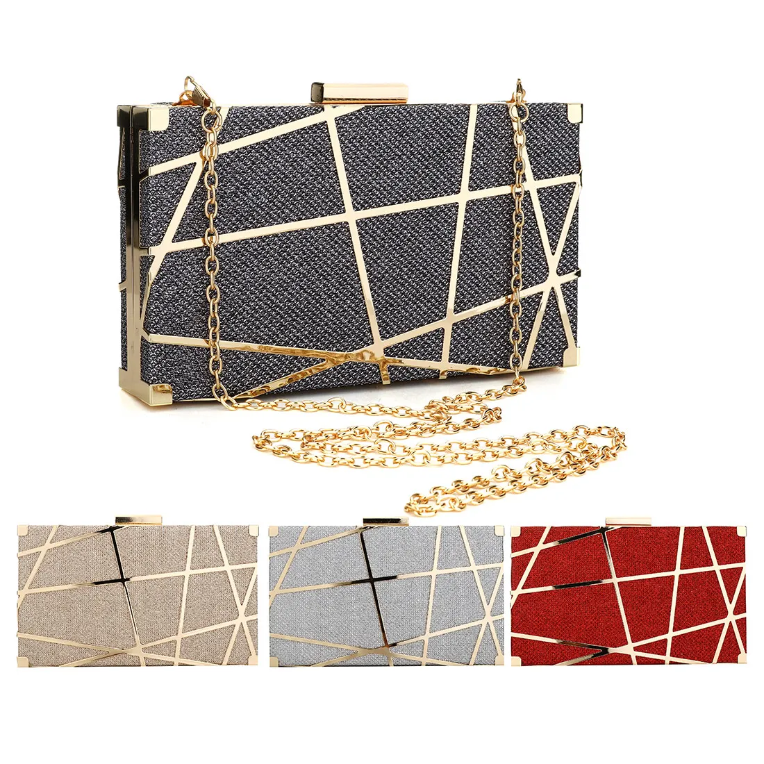 

Hard Surface Box Evening Bags Rectangle Elegant Women Shoulder Bags Female Fashion Party Banquet Crossbody Pouch Ladies Purse