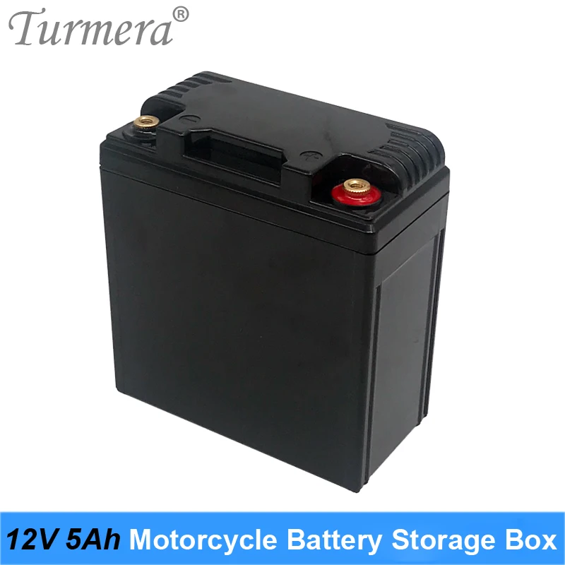 Turmera 12V 5Ah 9Ah Motorcycle Battery Storage Battery Box Can Hold 10Piece 18650 Li-ion Battery or 5Piece 32700 Lifepo4 Battery