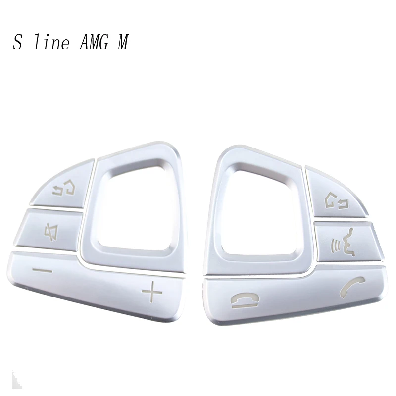 For Mercedes Benz E class W212 W213 Auto Steering Wheel Switch Control Buttons Trim Panel Covers Stickers Interior Accessories 2