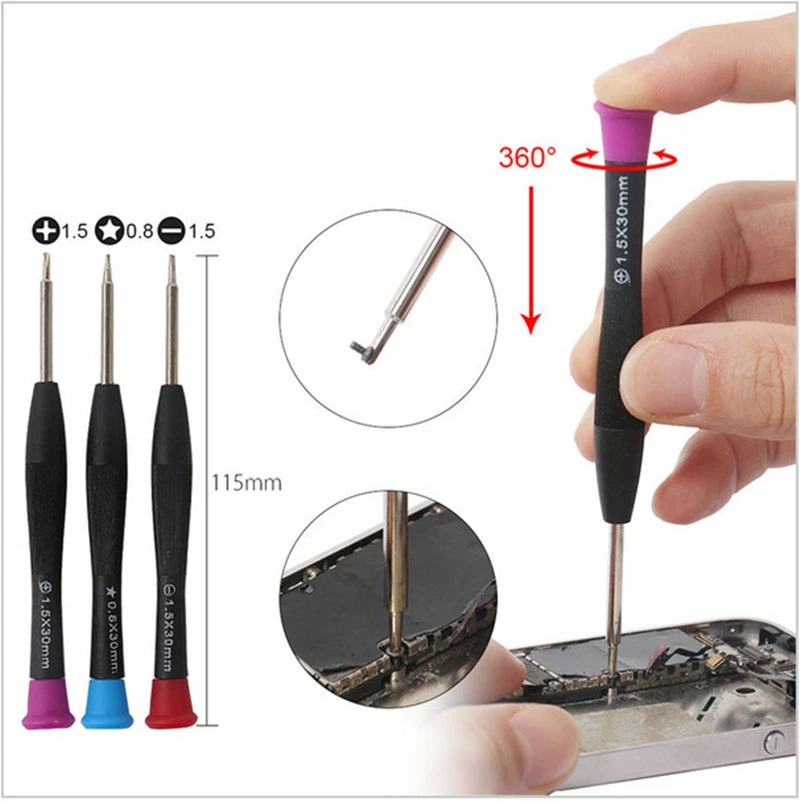 Herramientas de reparación de teléfonos móviles, kit de spudger 21 en 1, equipo de apertura, juego de destornilladores para iPhone X, 8, 7, 6S, 6
