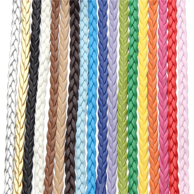 10 meters/bag 5mm PU braid leather cord fitting DIY bracelets and necklaces wholesale price Jewelry decorative accessories