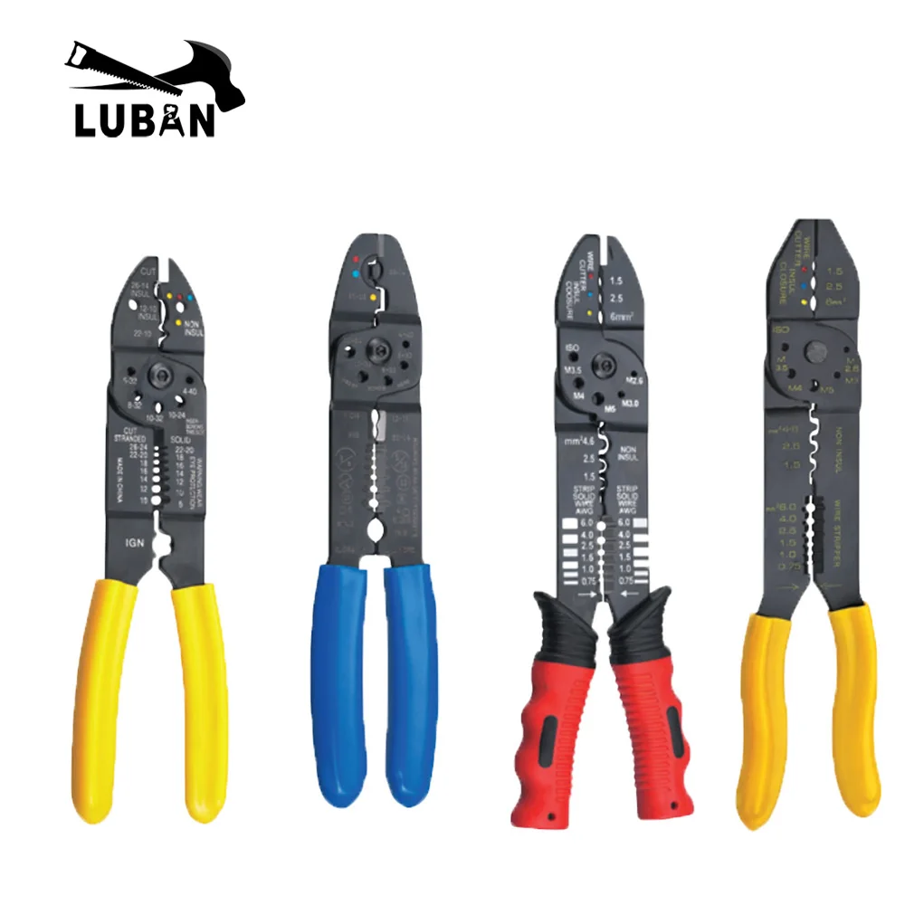 멀티 툴 압착 펜치 전기 터미널 조합 멀티 도구 와이어 스트리퍼 절단 0.75mm2-6mm2