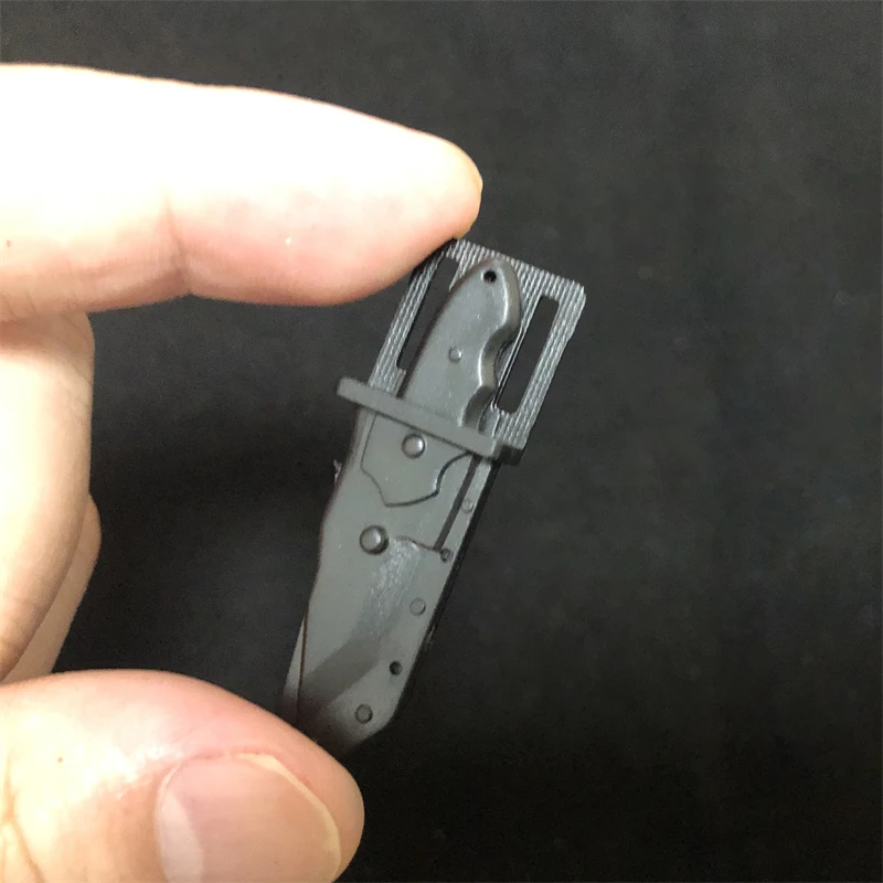 1/6 Scale Plastic Tactical Knife and Scabbard Model Black Classic Tactical Dagger Accessories Model for 12 Inch Action Figure