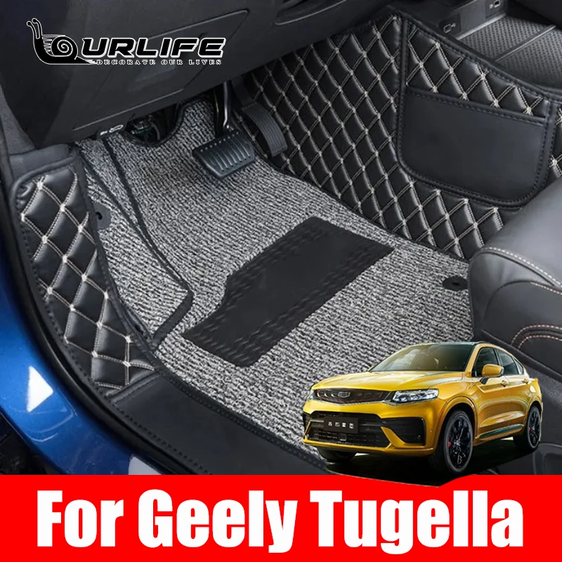 

Коврик для ног для стайлинга автомобиля для Geely Tugella 2019 2020 2021 2022 LHD кожаный напольный Защитный Водонепроницаемый коврик внутренние автомобильные аксессуары
